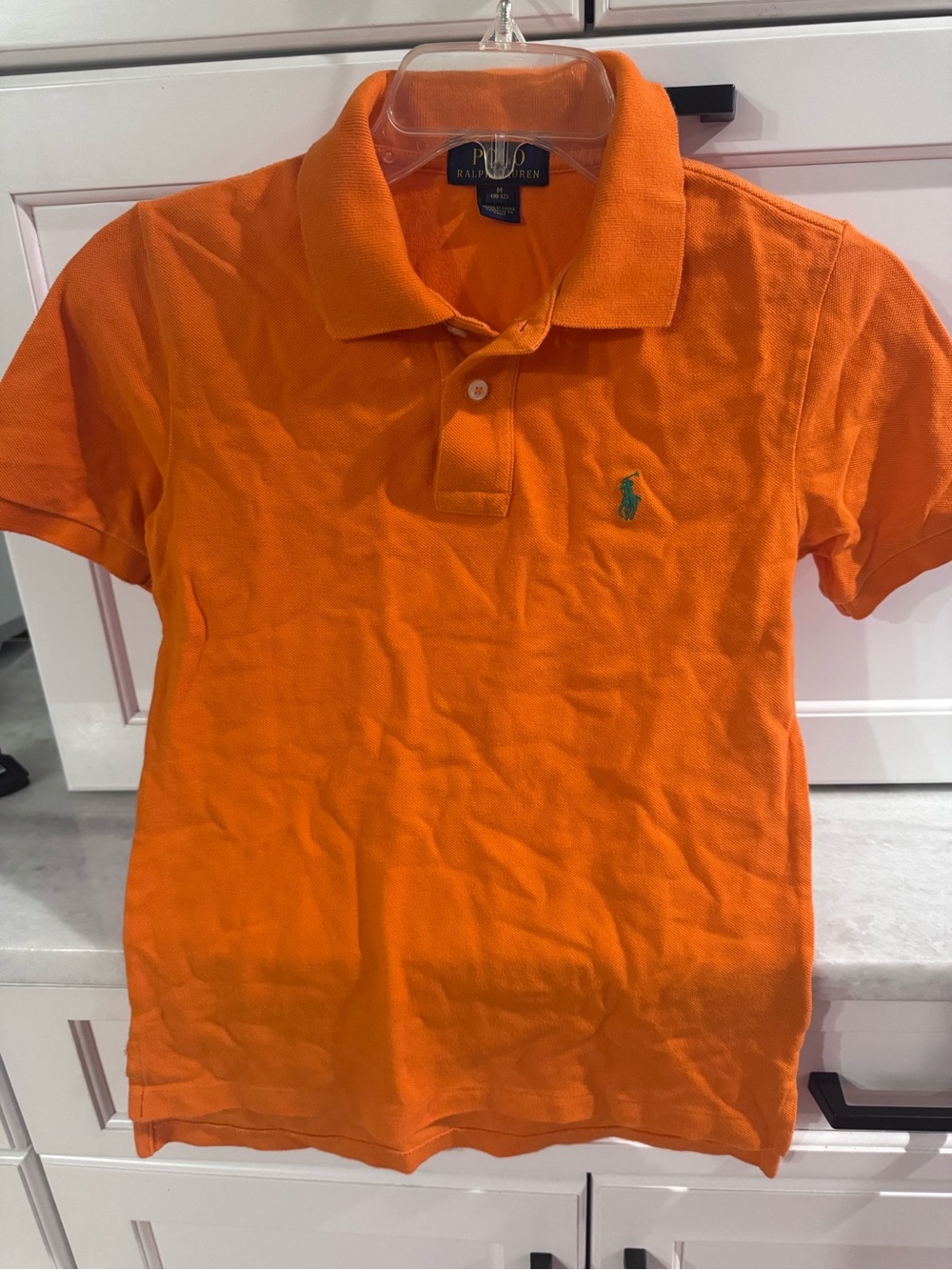 Polo by Ralph Lauren Bright Orange Short-Sleeve Polo with Green Pony